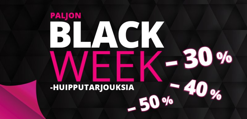 Huimia Black week -huipputarjouksia tulossa ensi viikolla!